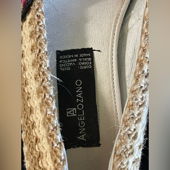 Angelozano Espedrille Slip-on Flats Embroidered Floral Women's Sz 7.5 bright - Picture 7 of 7